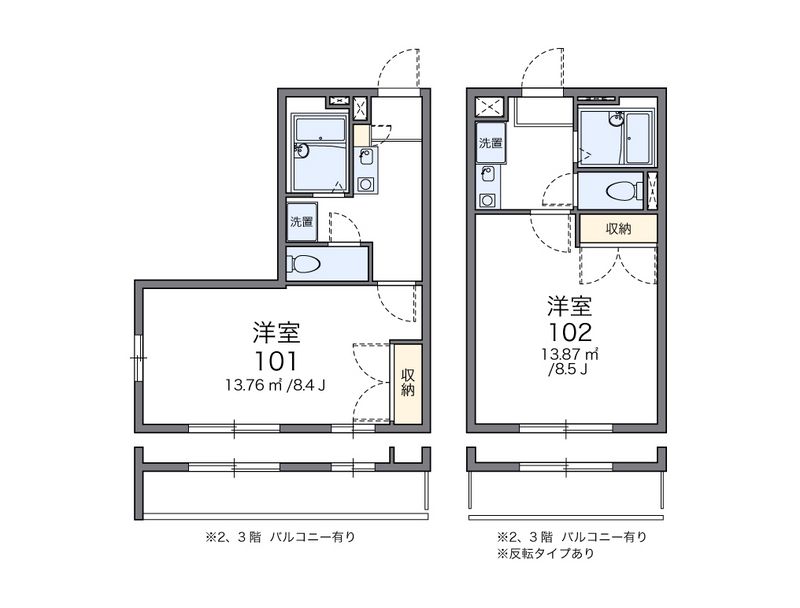 レオパレス永井Ⅲ 間取図