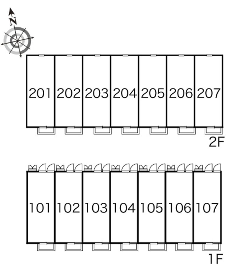レオパレスひまわり 間取り配置図