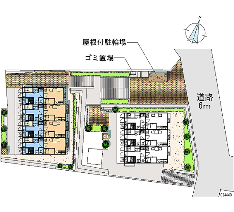 レオパレス北八王子Ａ 区画図