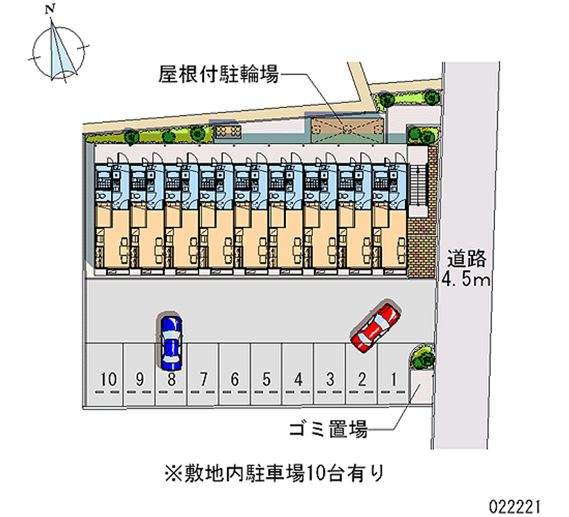 レオパレスウォーターリリィ北方 月極駐車場