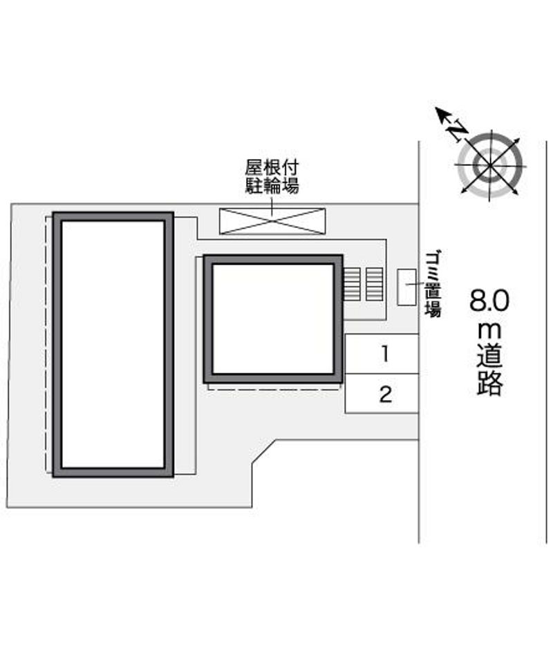 レオパレスなかやま 配置図