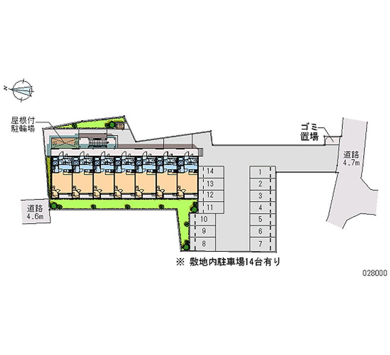 レオパレスオレンジ 月極駐車場