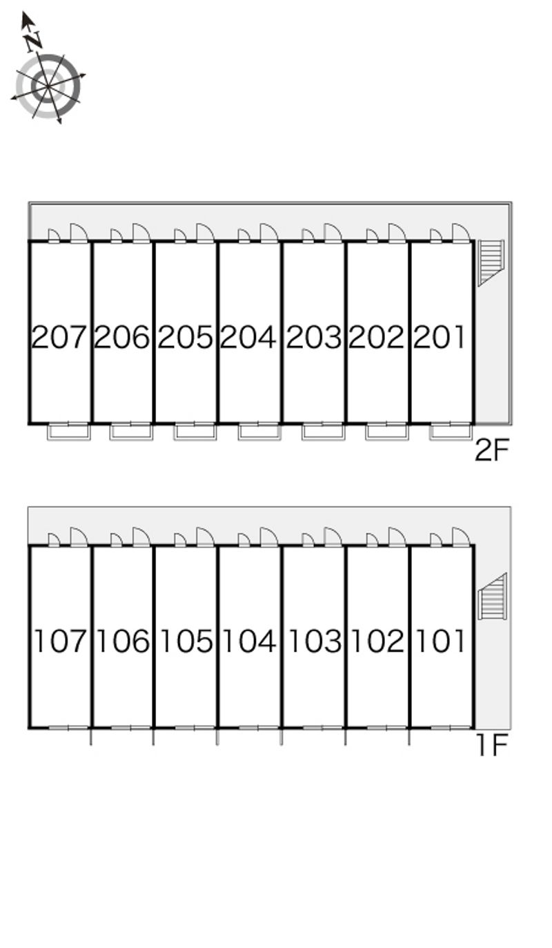 レオパレスグリーンステージ 間取配置図