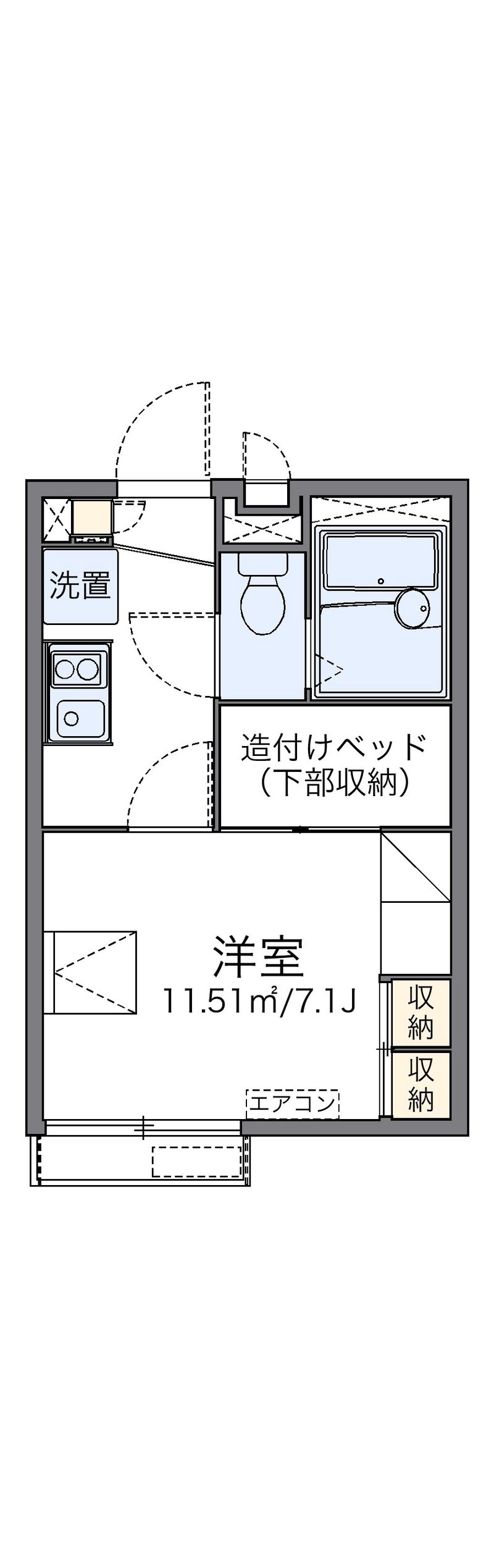 レオパレスグリーンヒルズ　駒沢 間取図