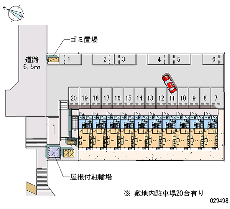 レオパレスセゾン　三ツ割 月極駐車場