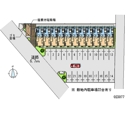 23077 Monthly parking lot