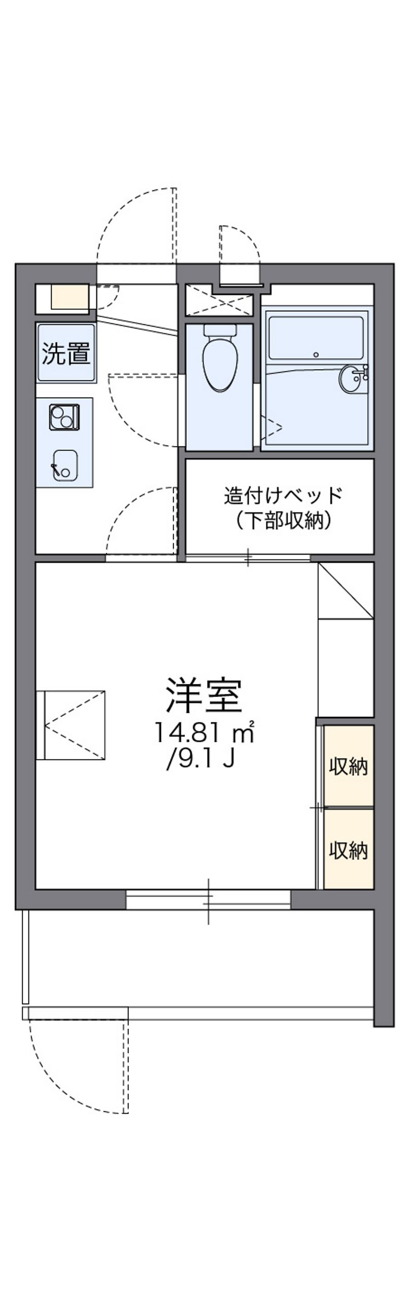レオパレス川向 間取図