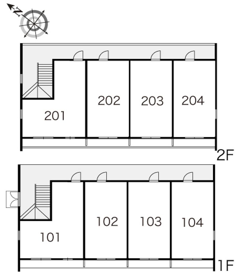 レオパレスＫＯＩＺＵＭＩ−Ⅱ 間取配置図