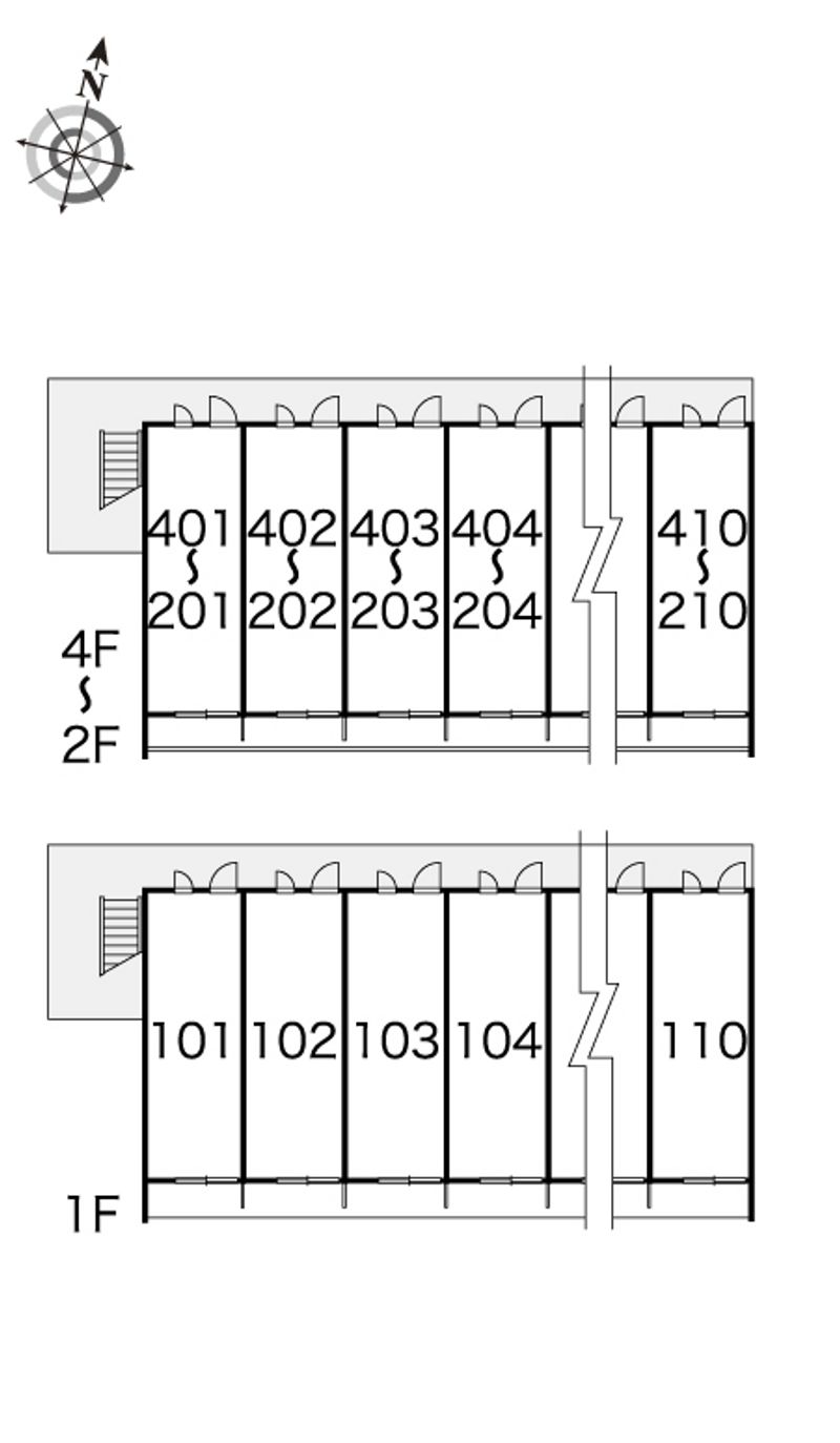 レオパレスプレミール陣原 間取り配置図