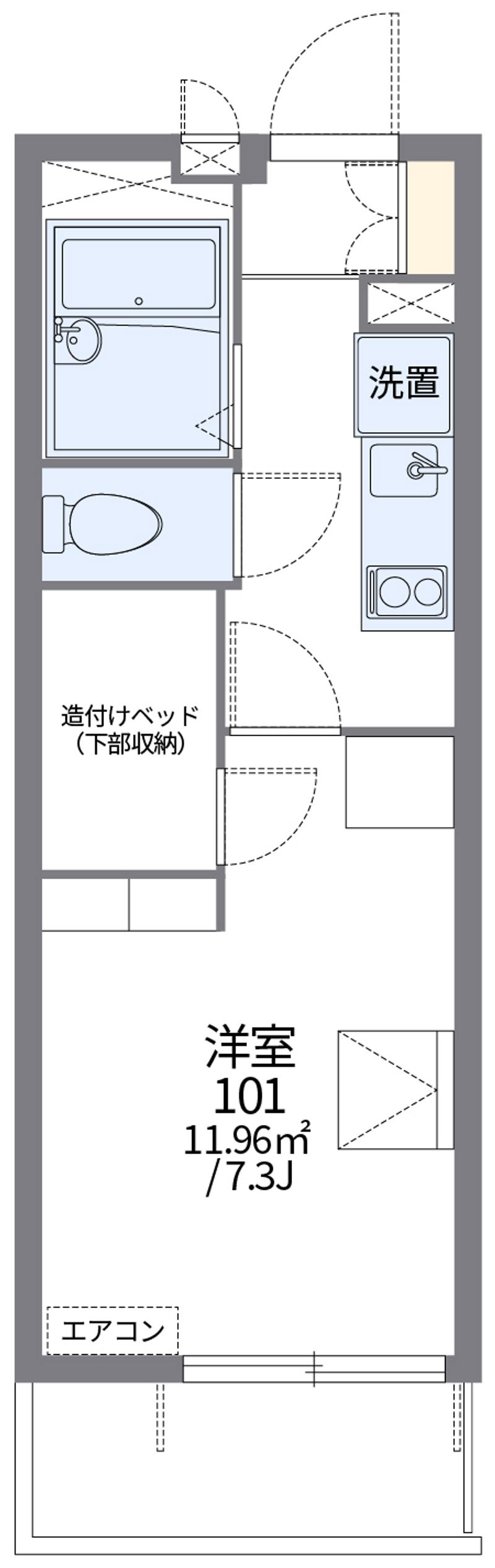 レオパレスカトルセゾン伊奈 間取図