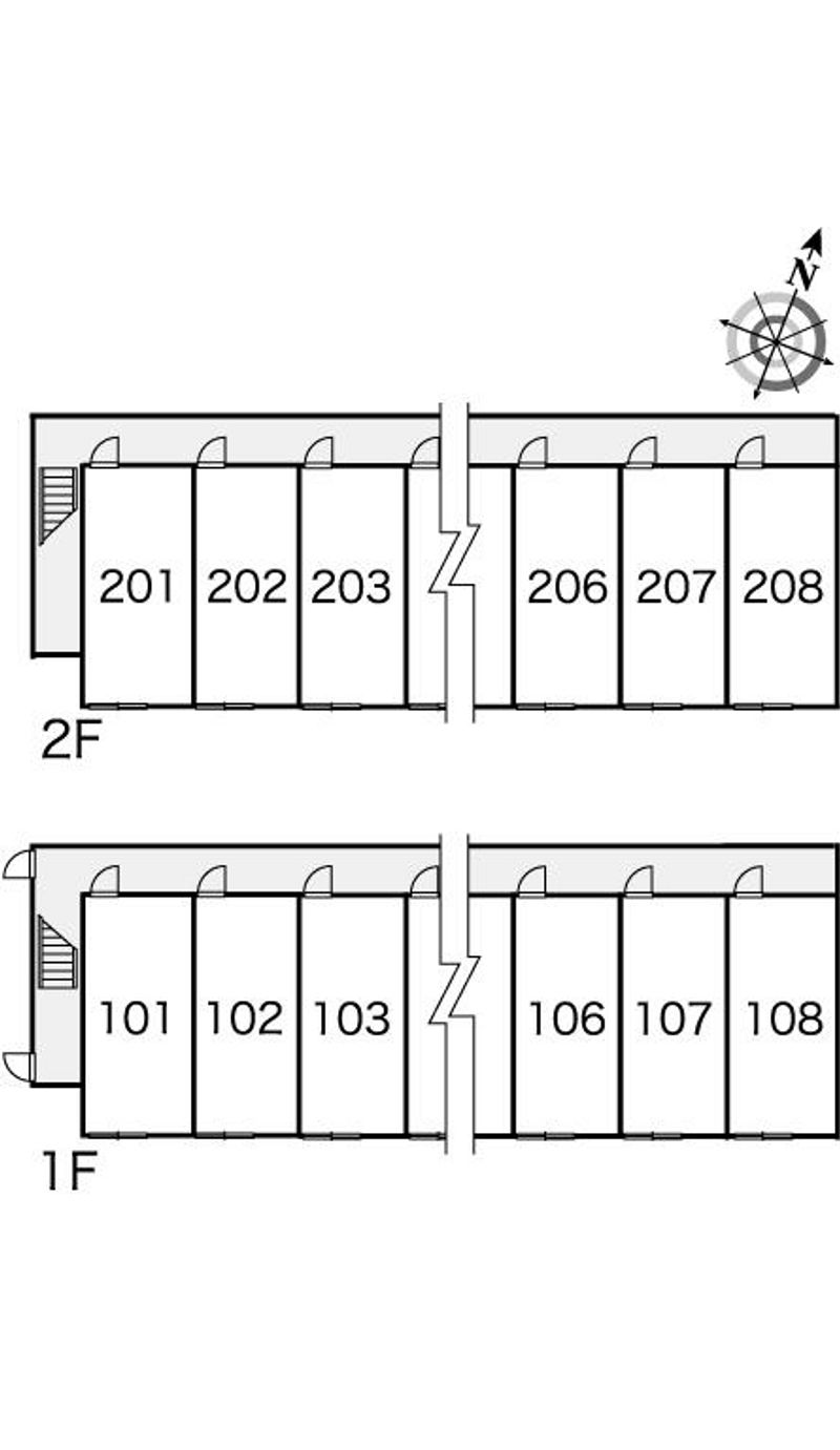 レオパレス北丘珠Ⅲ 間取り配置図