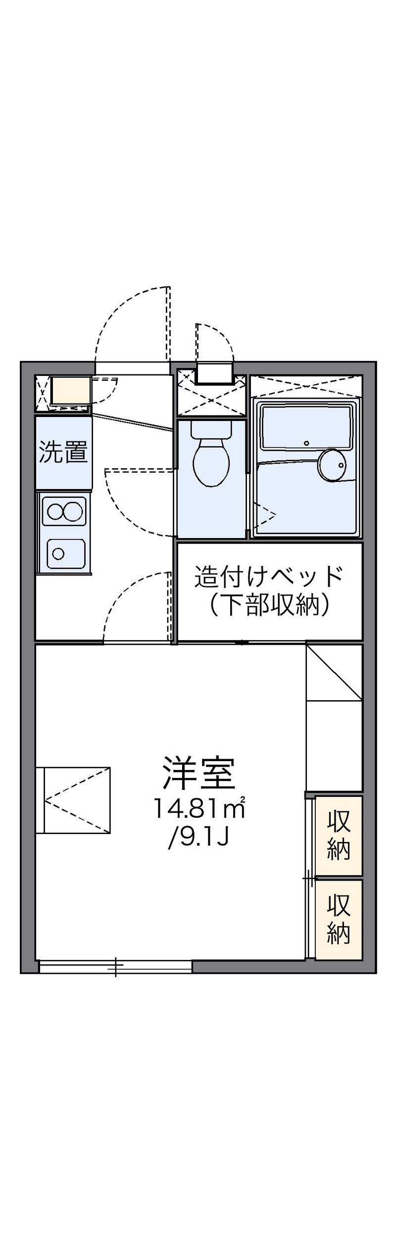 レオパレス渚 間取図