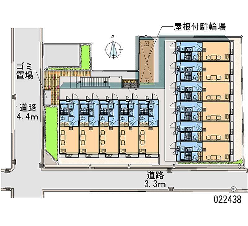 レオパレス堀川 区画図