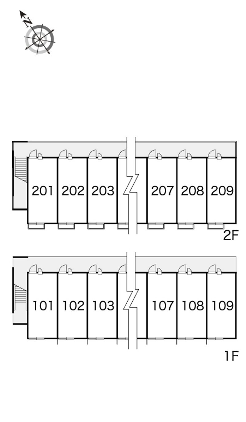 レオパレスゴールドリングＢ 間取配置図