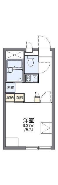 レオパレスナカキチＦ５５ 間取り図