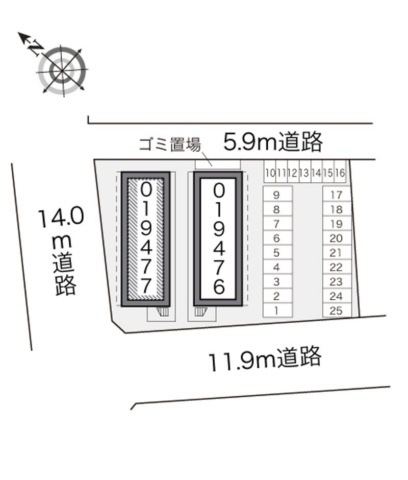レオパレスアデッソⅡ 配置図