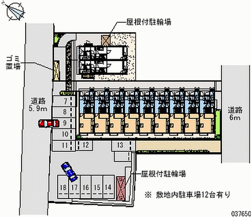 レオパレスアイリス学研台Ⅰ 月極駐車場