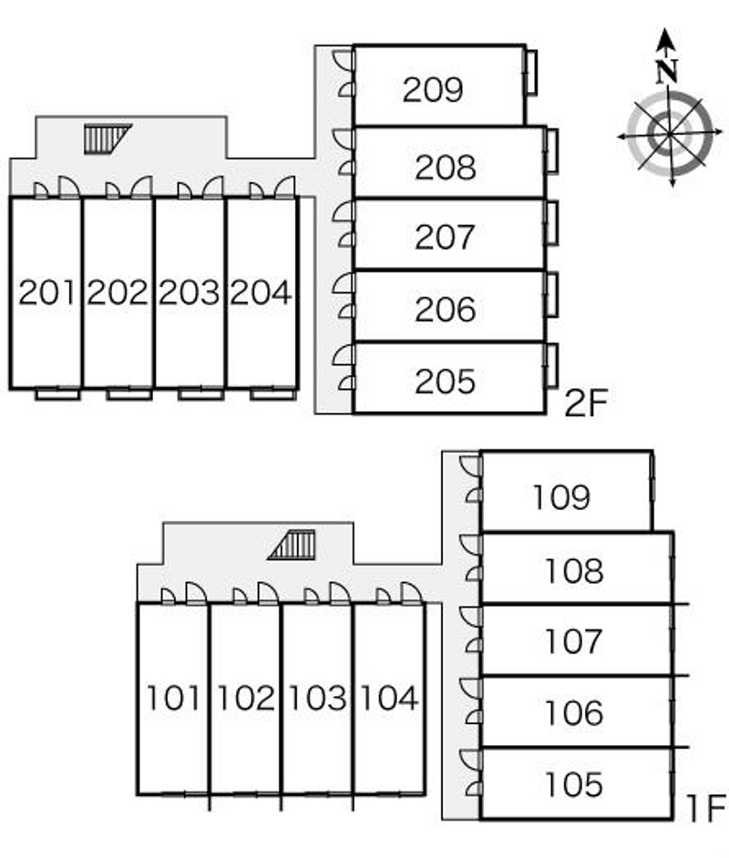 レオパレスティー　フジ 間取り配置図