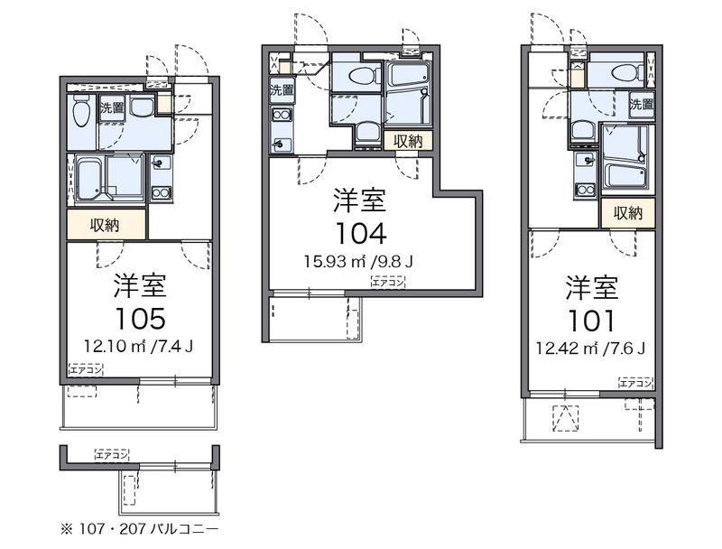 クレイノＴＡＴＥＩＳＨＩ 間取図