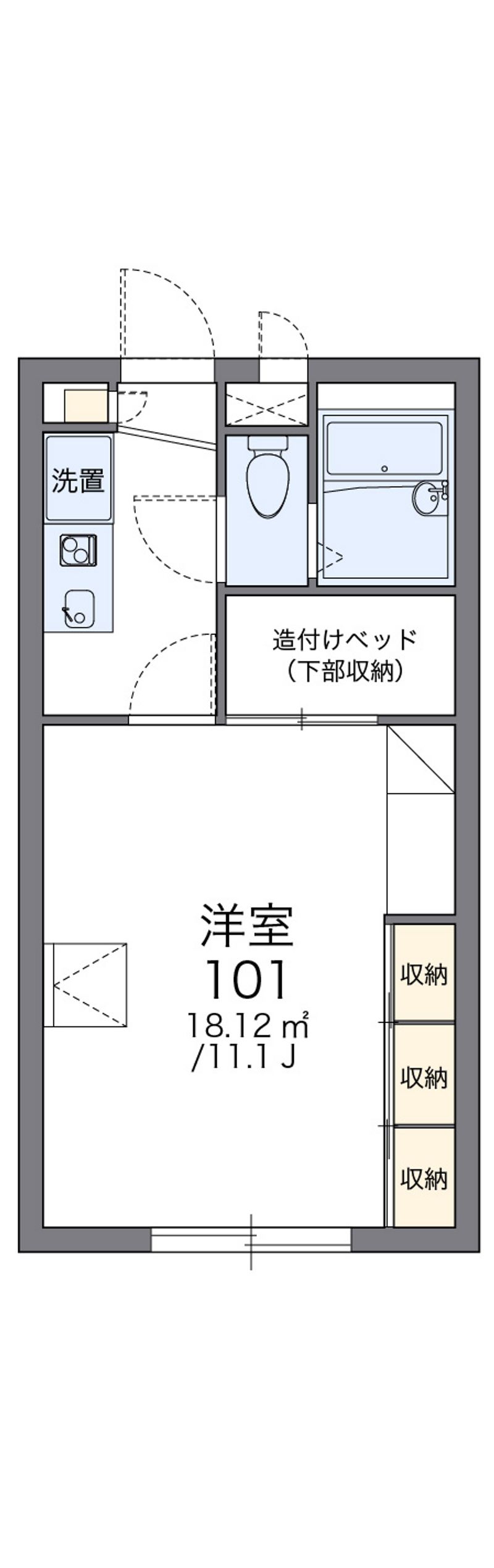 レオパレス南古都 間取図