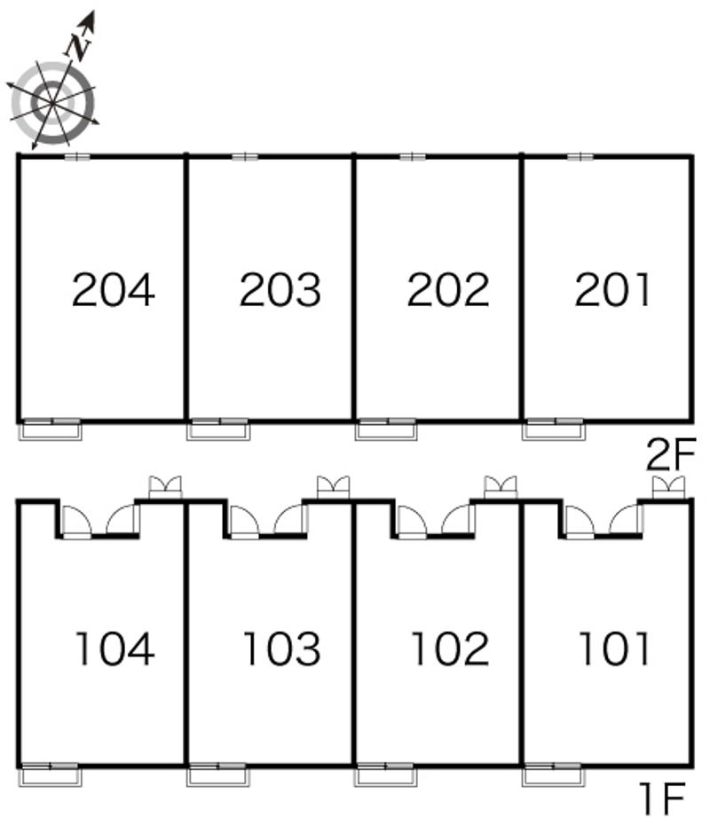 レオパレスヴェルデュール桜台 間取配置図