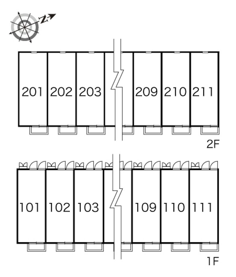 レオパレスクレール　Ⅱ 間取配置図