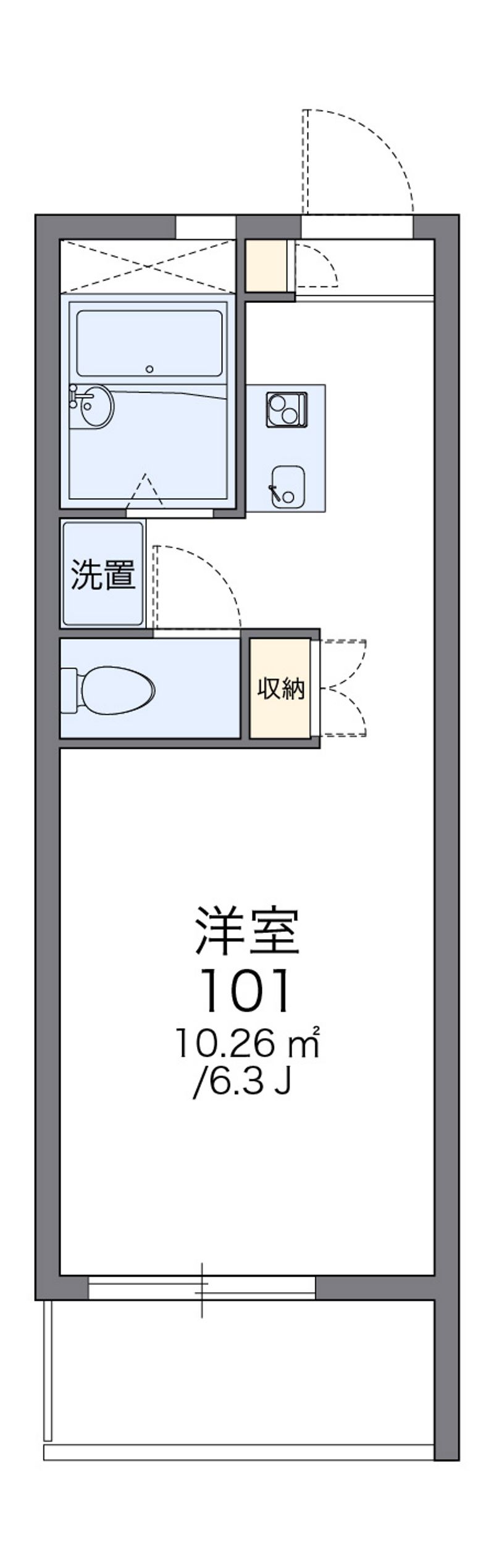 レオパレスサニーコートイシガキ 間取図
