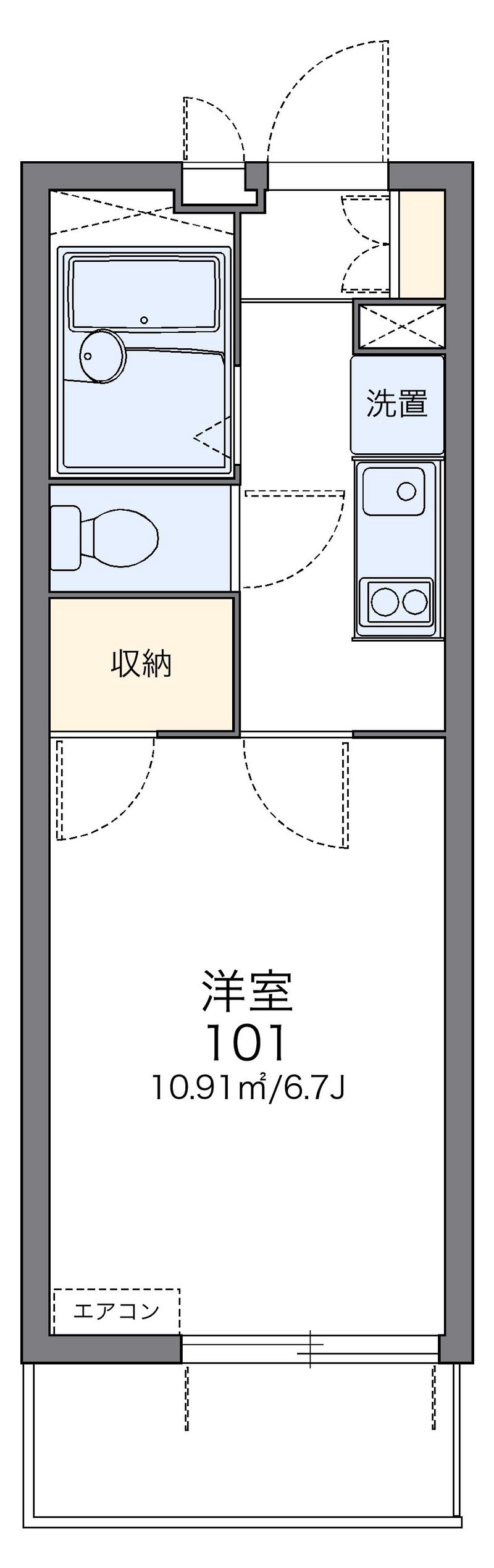 レオパレスハイビーノ 間取図