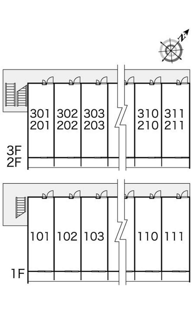 レオパレススピッツⅡ 間取配置図