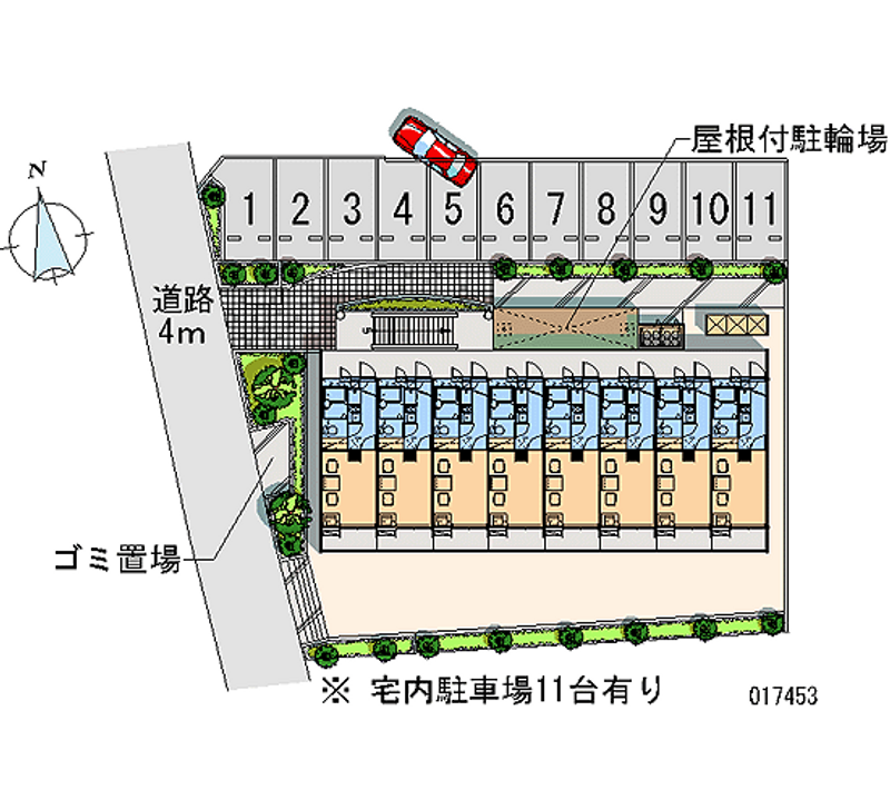 レオパレス柴Ⅱ 月極駐車場