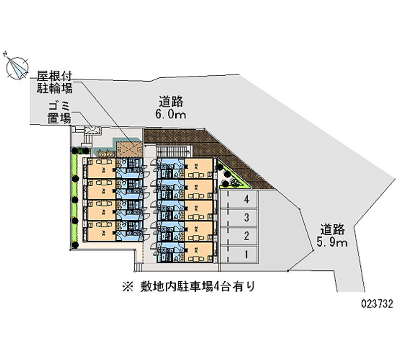 レオパレスアイリス 月極駐車場