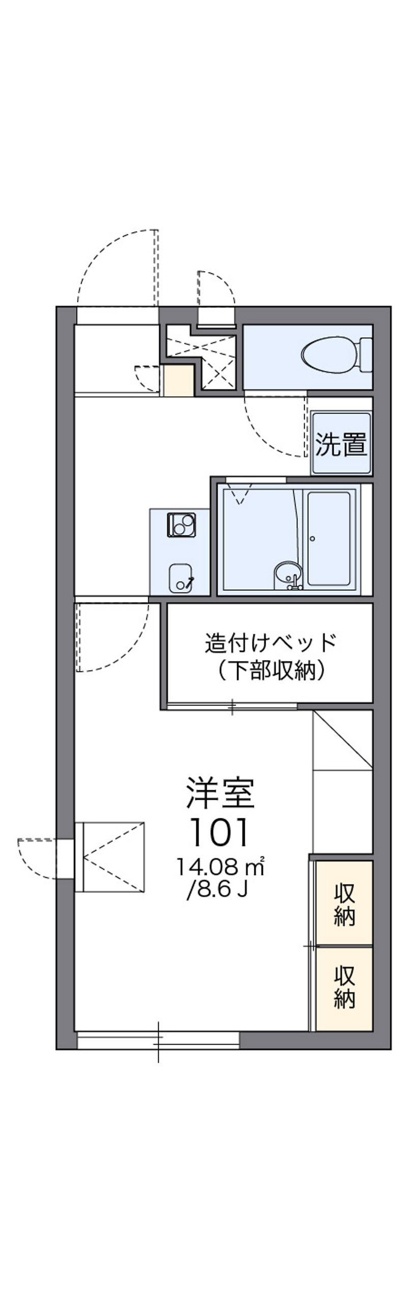 レオパレスＭ−１ 間取図