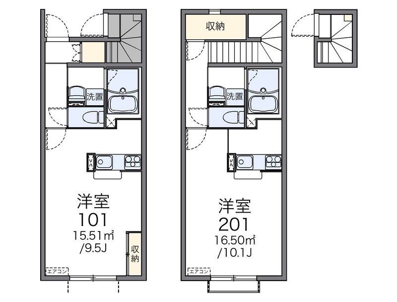 レオネクストＨａｒｕ 間取図