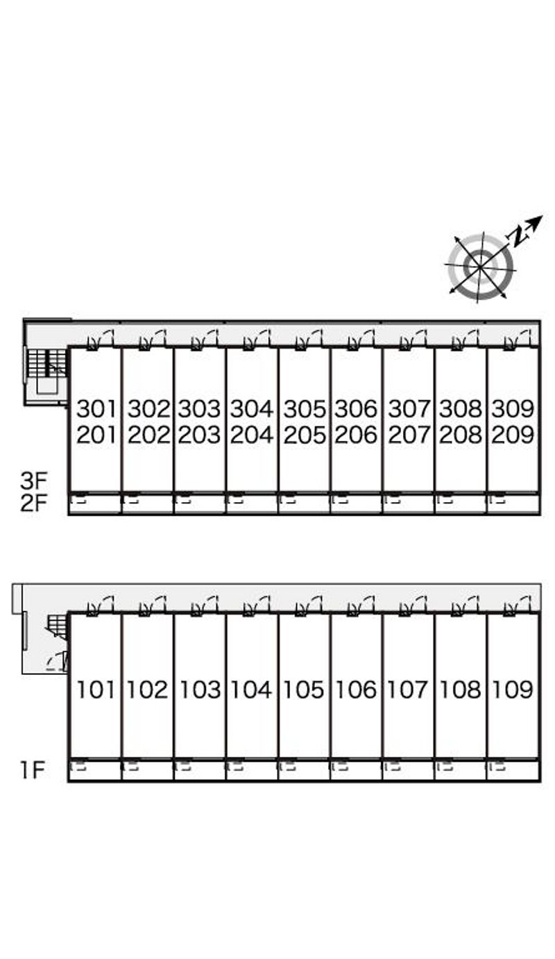 レオパレスフレンズ 間取配置図