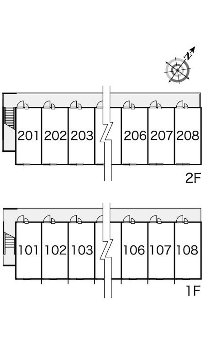 レオパレスアラベスクＡ 間取配置図