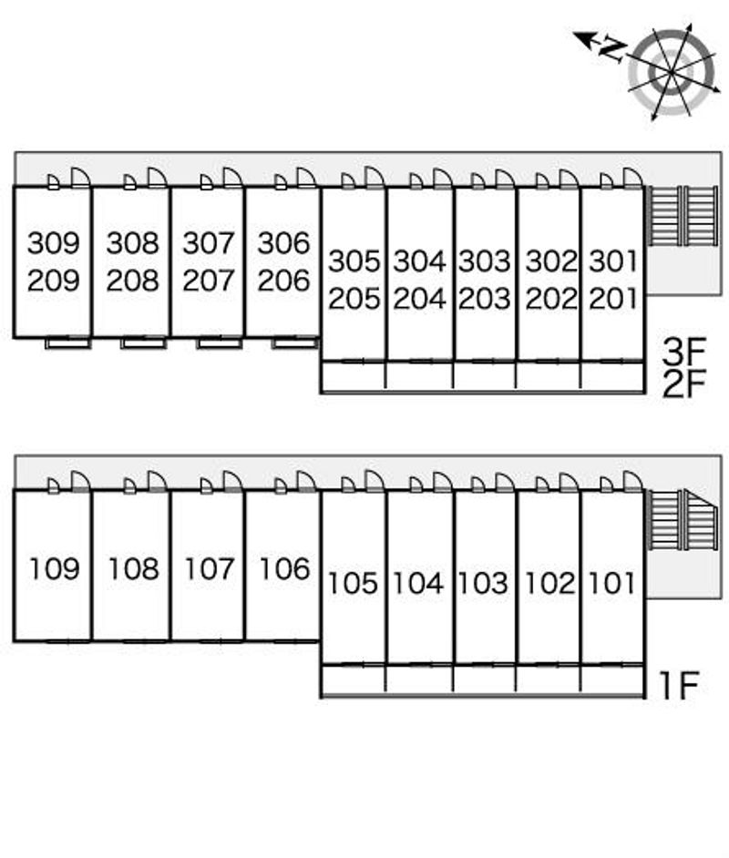 レオパレスコヅチ 間取り配置図