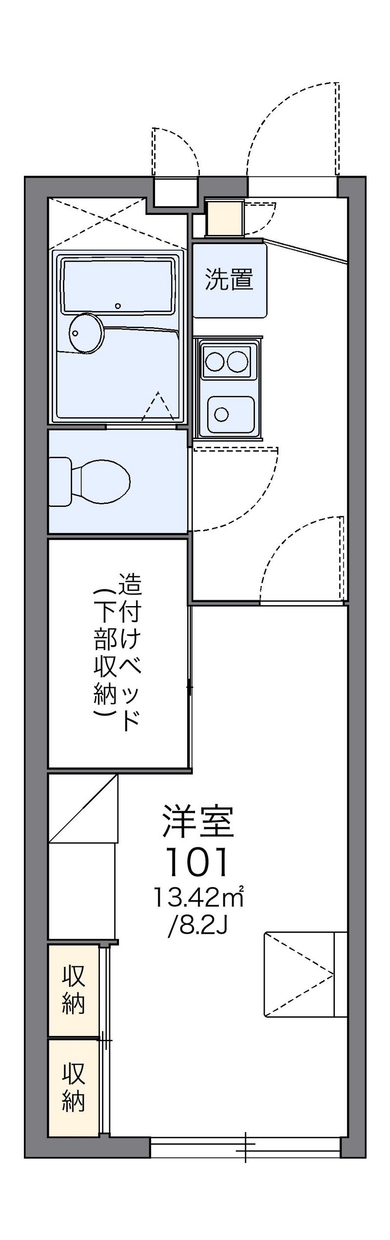 レオパレスマ　シェリー 間取図
