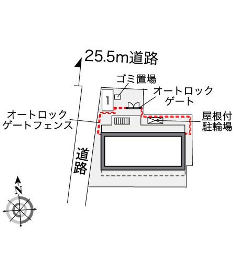 レオパレスＥＳＰＯＩＲ東伊場 配置図