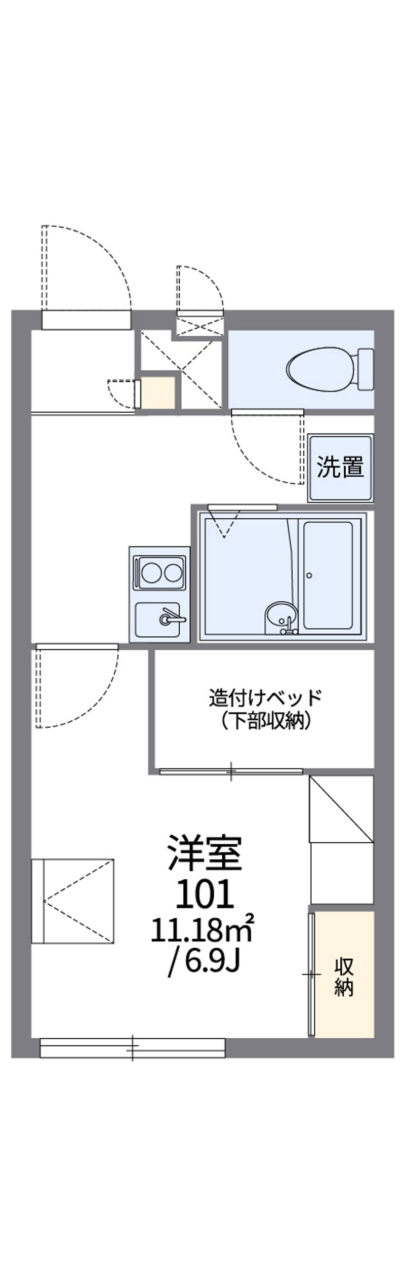 レオパレス一休寺道 間取図