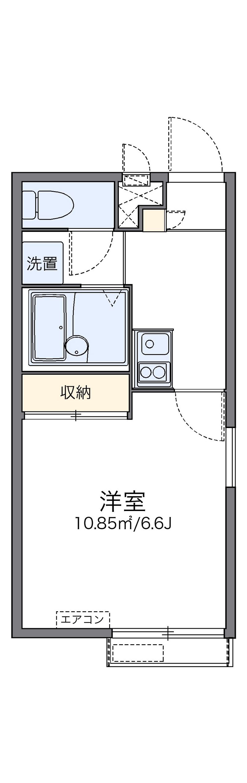 レオパレスハナテン２番館 間取図