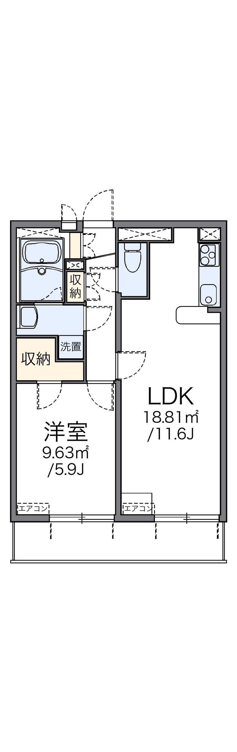 レオパレスユーザン 間取図