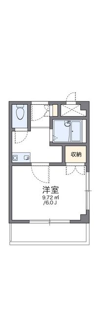 レオパレス花つるみⅡ 間取り図