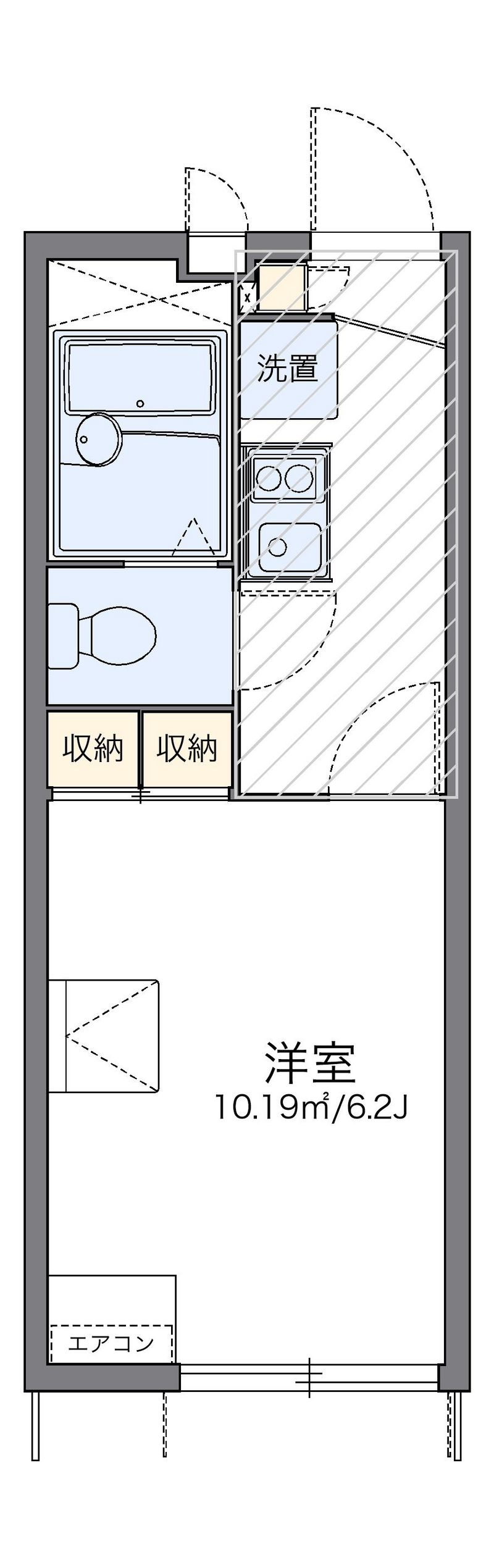 レオパレスコートリバーⅢ 間取図