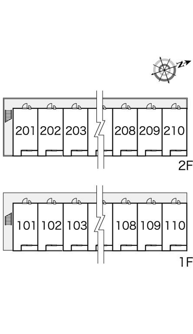 レオパレスビンテック 間取配置図