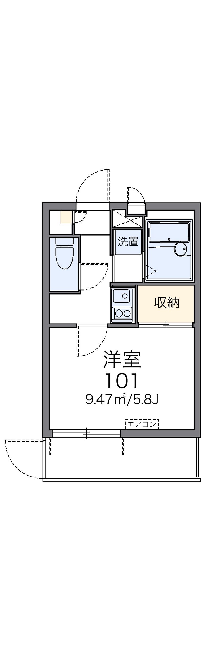 レオパレスシャルマン 間取図