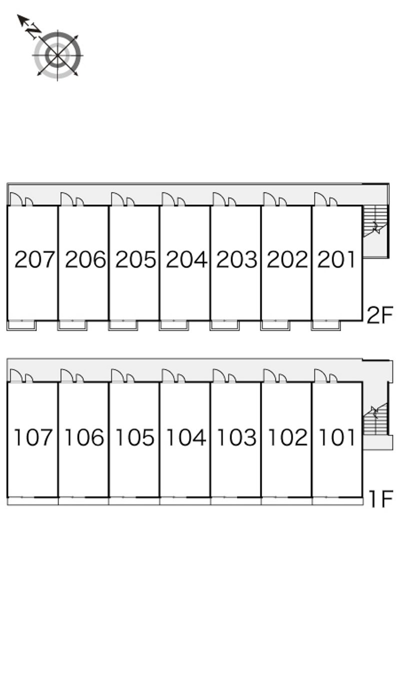 レオパレスグランパルティータⅡ 間取配置図