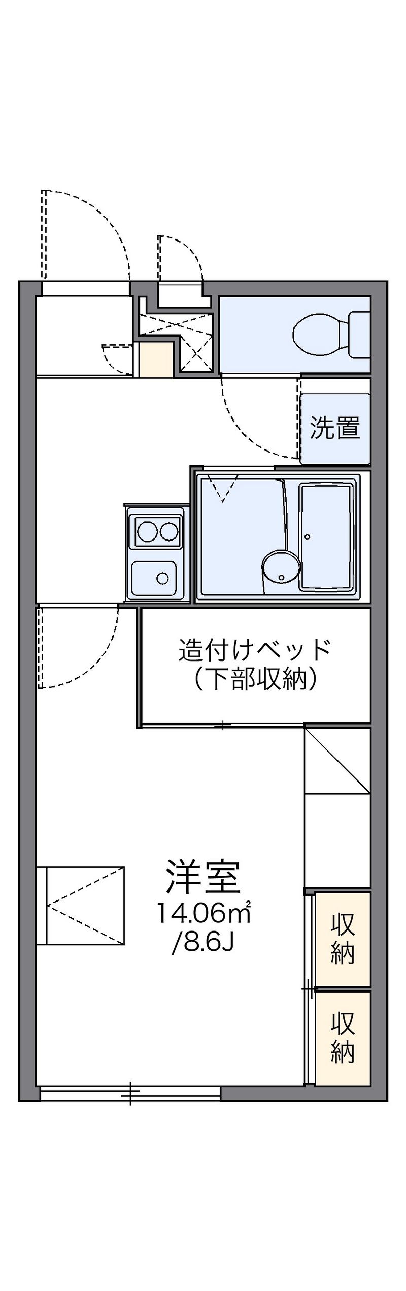 レオパレスフラワーフォート 間取図