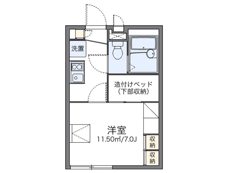 レオパレス明和 間取図