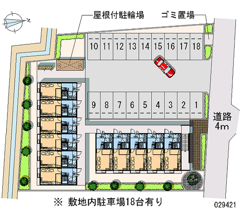 レオパレスＤｏｍａｎｉⅡ 月極駐車場