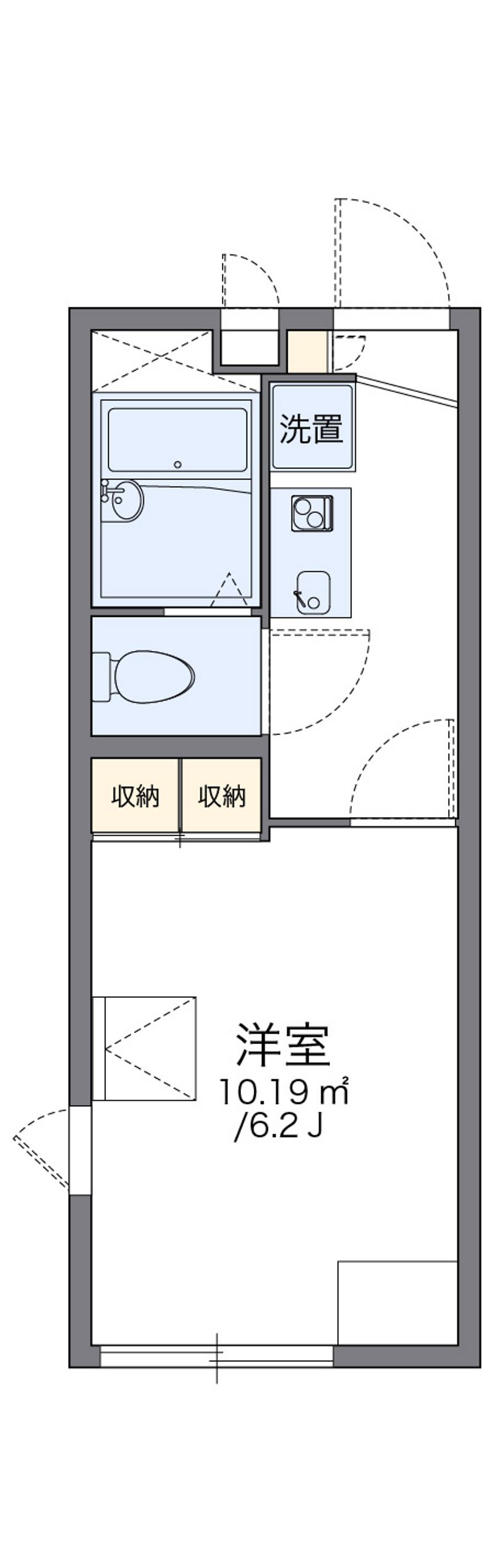 レオパレスベルソー 間取図